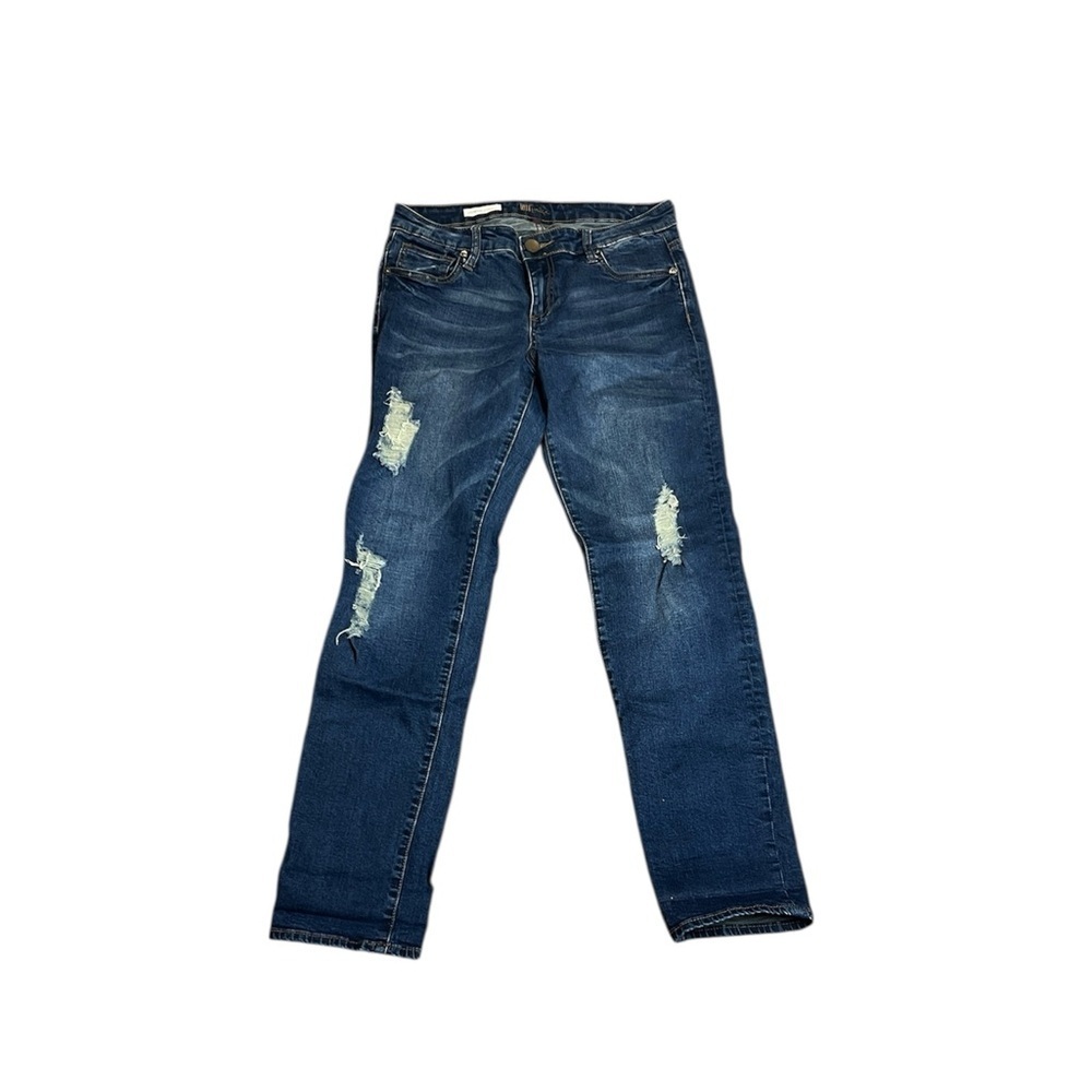 Kut from the kloth Catherine boyfriend dark wash distressed jeans size 8